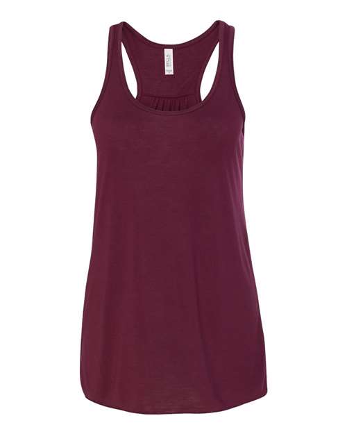 BELLA + CANVAS 8800 Women's Flowy Racerback Tank - Maroon - front