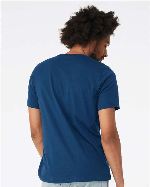Bella+Canvas 3001 Unisex Jersey Short Sleeve Tee - Cool Blue - model back