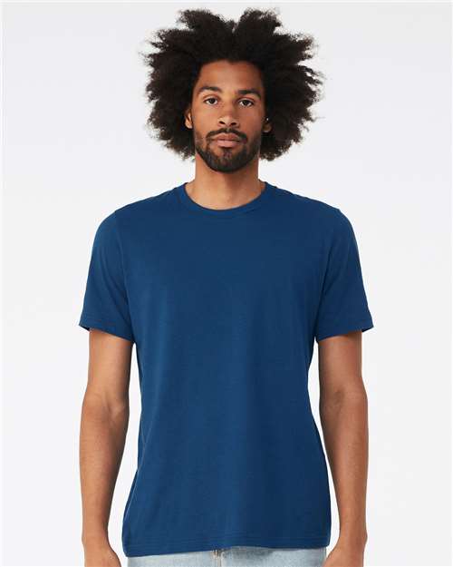 Bella+Canvas 3001 Unisex Jersey Short Sleeve Tee - Cool Blue - model front