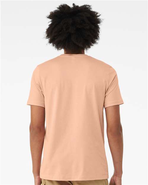 Bella+Canvas 3001 Unisex Jersey Short Sleeve Tee - Peach - model back