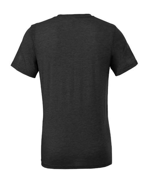Bella+Canvas 3413 Unisex Triblend Short Sleeve Tee - Solid Dark Grey Triblend - back