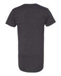 BELLA + CANVAS 3006 Men's Long Body Urban Tee - Dark Grey Heather - back