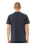 BELLA + CANVAS 3201 Men's Heather CVC Raglan Tee - Heather Navy - model back