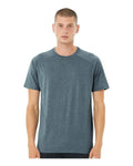 BELLA + CANVAS 3201 Men's Heather CVC Raglan Tee - Heather Slate - model front