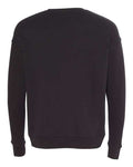 Bella + Canvas 3945 Sponge Fleece Drop Shoulder Crewneck Sweatshirt - Black - back