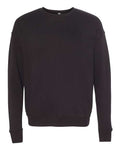 Bella + Canvas 3945 Sponge Fleece Drop Shoulder Crewneck Sweatshirt - Black - front