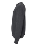 Bella + Canvas 3945 Sponge Fleece Drop Shoulder Crewneck Sweatshirt - Dark Grey Heather - side