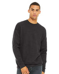 Bella + Canvas 3945 Sponge Fleece Drop Shoulder Crewneck Sweatshirt - Dark Grey Heather - model front