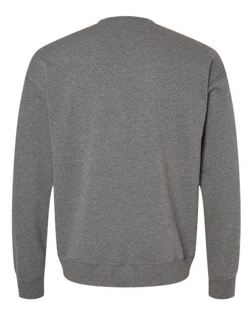 Bella + Canvas 3945 Sponge Fleece Drop Shoulder Crewneck Sweatshirt - Deep Heather - back