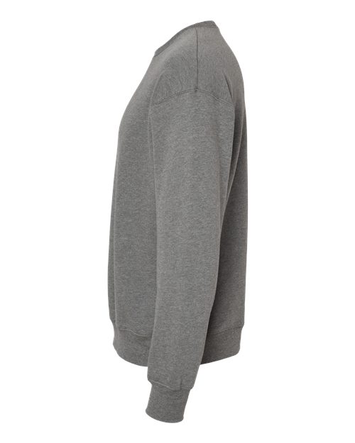 Bella + Canvas 3945 Sponge Fleece Drop Shoulder Crewneck Sweatshirt - Deep Heather - side
