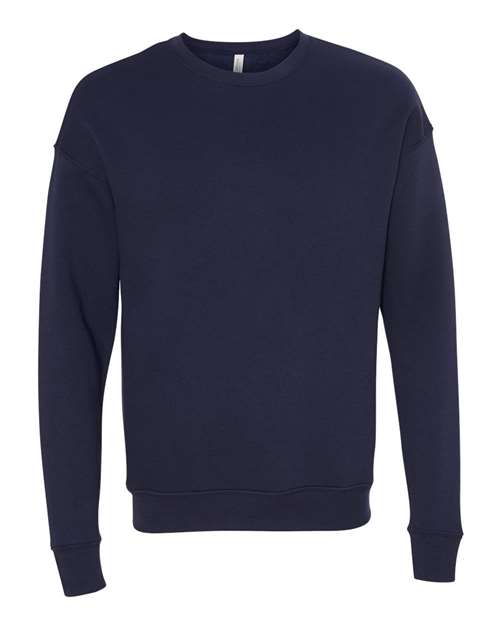 Bella + Canvas 3945 Sponge Fleece Drop Shoulder Crewneck Sweatshirt - Navy - front