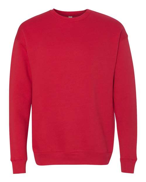 Bella + Canvas 3945 Sponge Fleece Drop Shoulder Crewneck Sweatshirt - Red - front