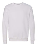 Bella + Canvas 3945 Sponge Fleece Drop Shoulder Crewneck Sweatshirt - White - front