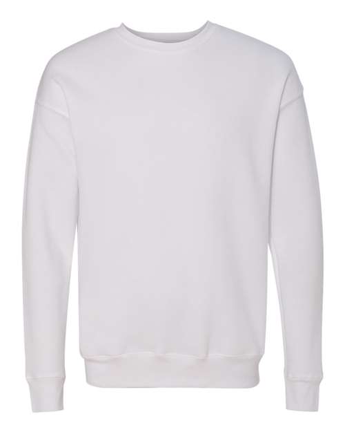 Bella + Canvas 3945 Sponge Fleece Drop Shoulder Crewneck Sweatshirt - White - front
