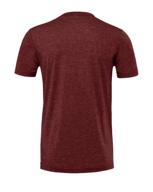 Bella+Canvas 3413 Unisex Triblend Short Sleeve Tee - Cardinal Triblend - back