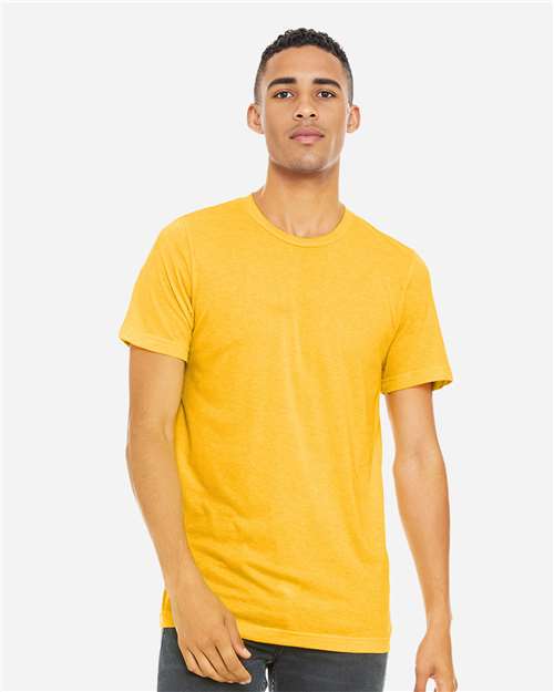 Bella+Canvas BC3413 Unisex Triblend Short Sleeve Tee - Yellow Gold Triblend - model front