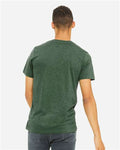 Bella+Canvas 3413 Unisex Triblend Short Sleeve Tee - Grass Green Triblend - model back