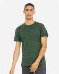 Bella+Canvas 3413 Unisex Triblend Short Sleeve Tee - Grass Green Triblend - model front