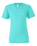 Bella+Canvas 3413 Unisex Triblend Short Sleeve Tee - Sea Green Triblend - flat front