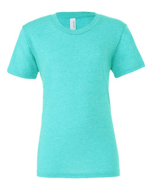 Bella+Canvas 3413 Unisex Triblend Short Sleeve Tee - Sea Green Triblend - flat front
