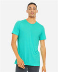 Bella+Canvas 3413 Unisex Triblend Short Sleeve Tee - Sea Green Triblend - model front