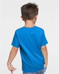 Rabbit Skins 3321 Toddler Fine Jersey Tee - Cobalt - model back