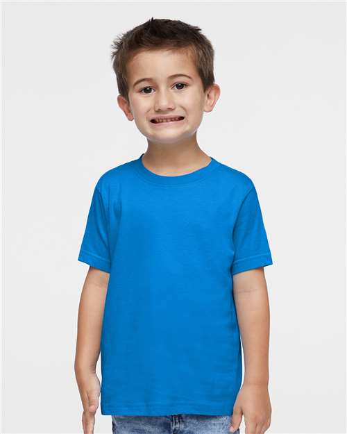 Rabbit Skins 3321 Toddler Fine Jersey Tee - Cobalt - model front