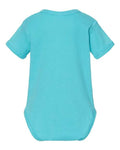 Rabbit Skins 4400 Infant Baby Rib Bodysuit - Caribbean - back