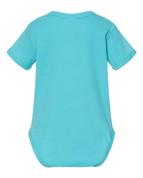Rabbit Skins 4400 Infant Baby Rib Bodysuit - Caribbean - back