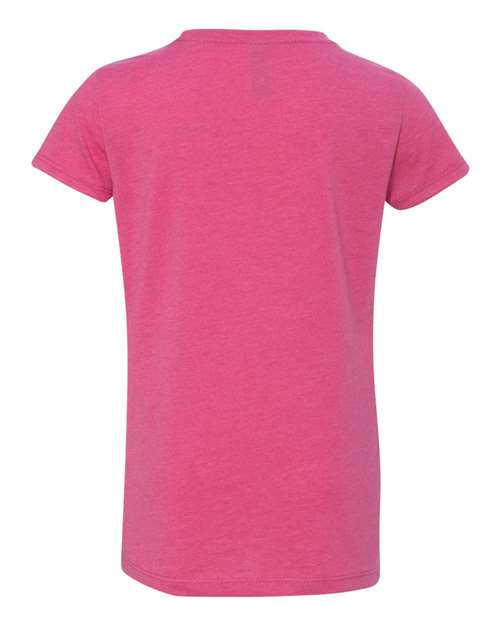 Next Level 3712 Girls’ CVC Princess T-Shirt - Raspberry - back