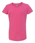 Next Level 3712 Girls’ CVC Princess T-Shirt - Raspberry - front