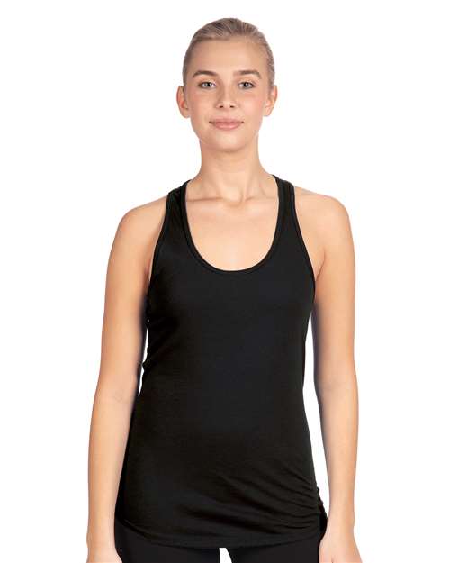 Next Level 1533 Women's Ideal Racerback Tank - Black - model front