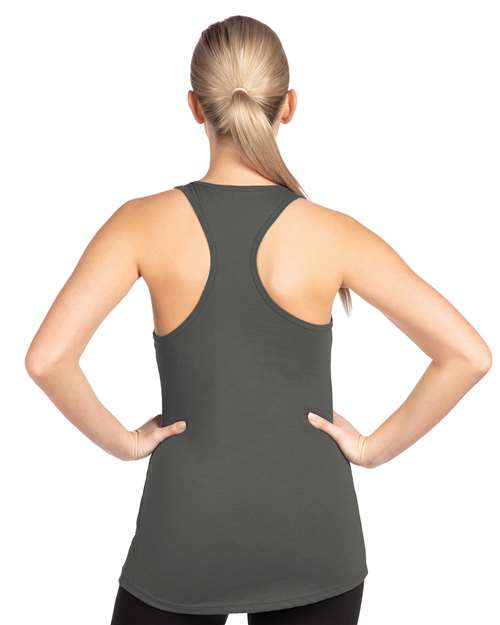 Next Level 1533 Women's Ideal Racerback Tank - Dark Grey - model back