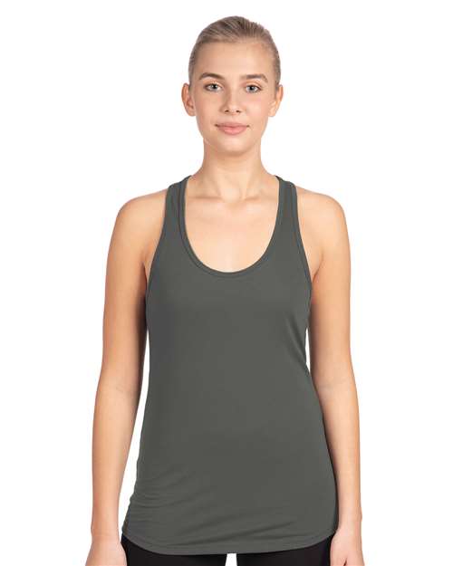 Next Level 1533 Women's Ideal Racerback Tank - Dark Grey - model front