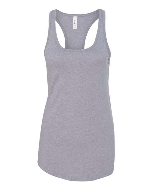 Next Level 1533 Women's Ideal Racerback Tank - Heather Grey - front