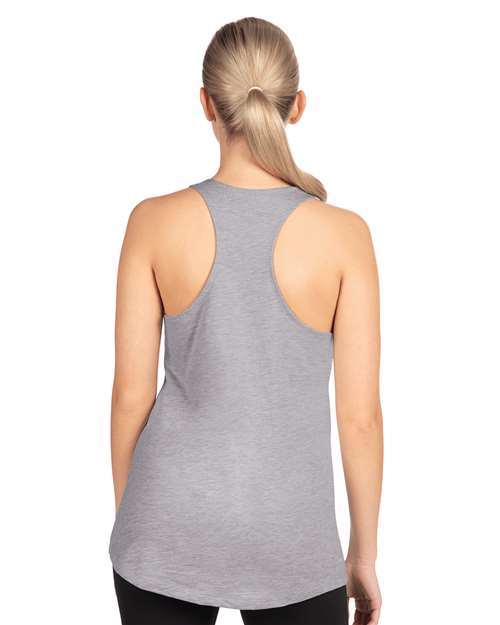 Next Level 1533 Women's Ideal Racerback Tank - Heather Grey - model back