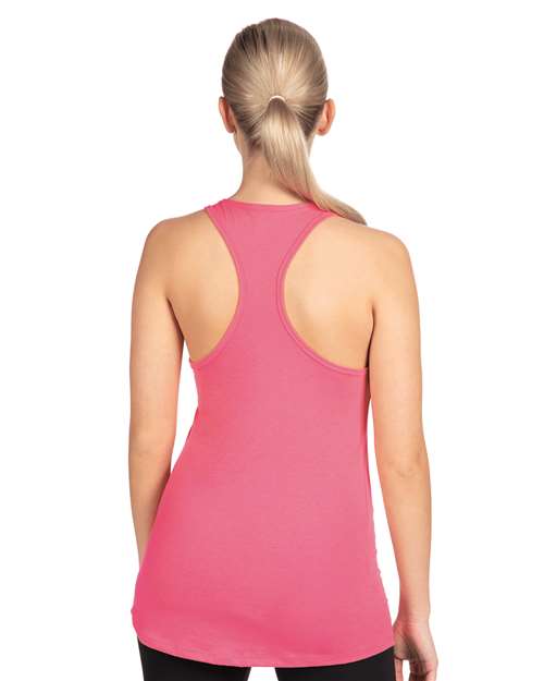 Next Level 1533 Women's Ideal Racerback Tank - Hot Pink - model back