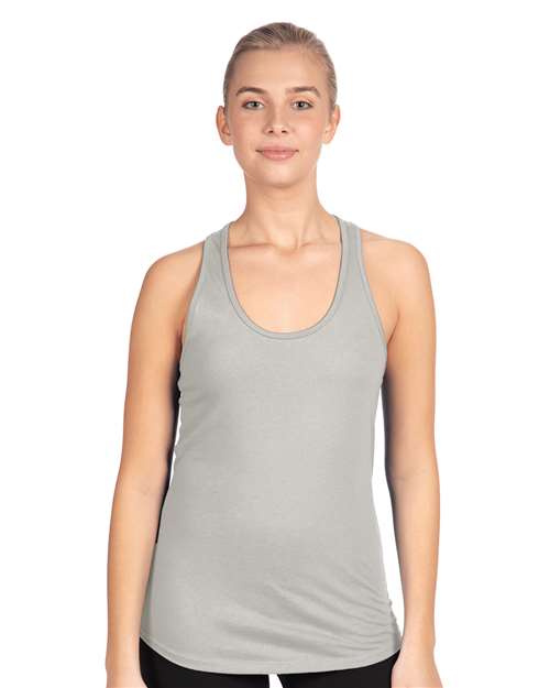 Next Level 1533 Women's Ideal Racerback Tank - Silver - model front
