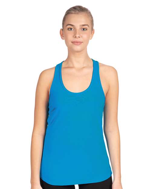 Next Level 1533 Women's Ideal Racerback Tank - Turquoise - model front