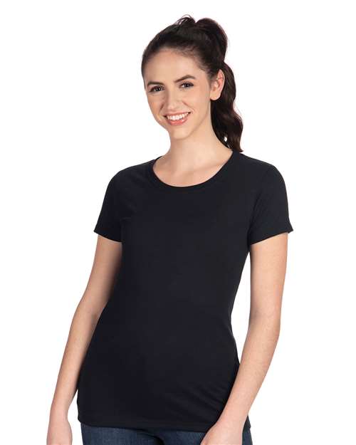 Next Level 1510 Women's Ideal T-Shirt - Black - model front