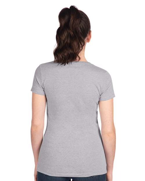 Next Level 1510 Women's Ideal T-Shirt - Heather Grey - model back