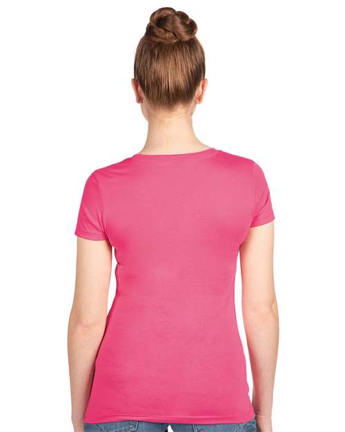 Next Level 1510 Women's Ideal T-Shirt - Hot Pink - model back