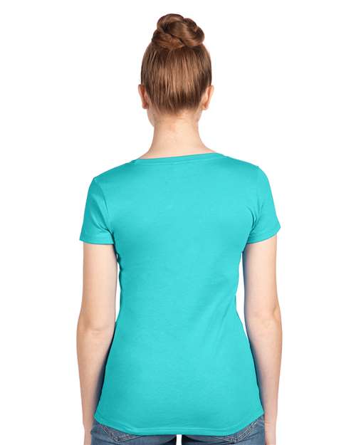 Next Level 1510 Women's Ideal T-Shirt - Tahiti Blue - model back