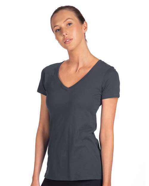 Next Level NL1540 Women's Ideal V-Neck T-Shirt - Indigo - model front