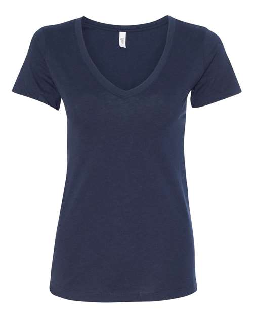 Next Level 1540 Women's Ideal V-Neck T-Shirt - Midnight Navy - flat front