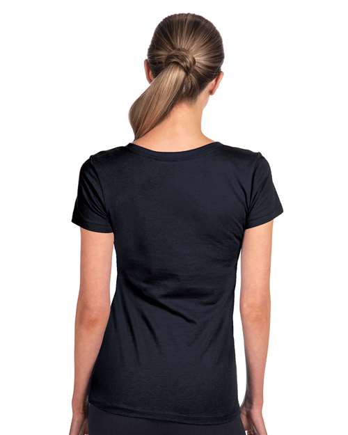 Next Level 1540 Women's Ideal V-Neck T-Shirt - Midnight Navy - model back