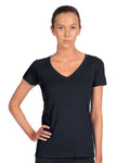 Next Level 1540 Women's Ideal V-Neck T-Shirt - Midnight Navy - model front