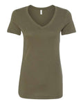 Next Level 1540 Women's Ideal V-Neck T-Shirt - Military Green - flat front
