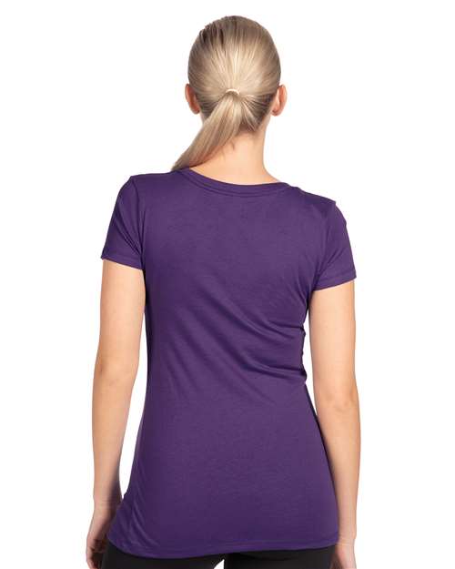 Next Level 1540 Women's Ideal V-Neck T-Shirt - Purple Rush - model back