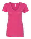 Next Level 1540 Women's Ideal V-Neck T-Shirt - Raspberry - flat front